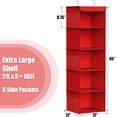 thumbnail image 3 of SimpleHouseware Organisateur Suspendu pour Garde-Robe à 5 Tablettes, Rouge, 3 of 5