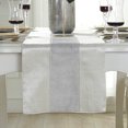 thumbnail image 1 of Camino de mesa beige con brillantes diamantes plateados, 32 x 180 cm, decoración glamurosa para cocina, café y tocador, 1 of 4