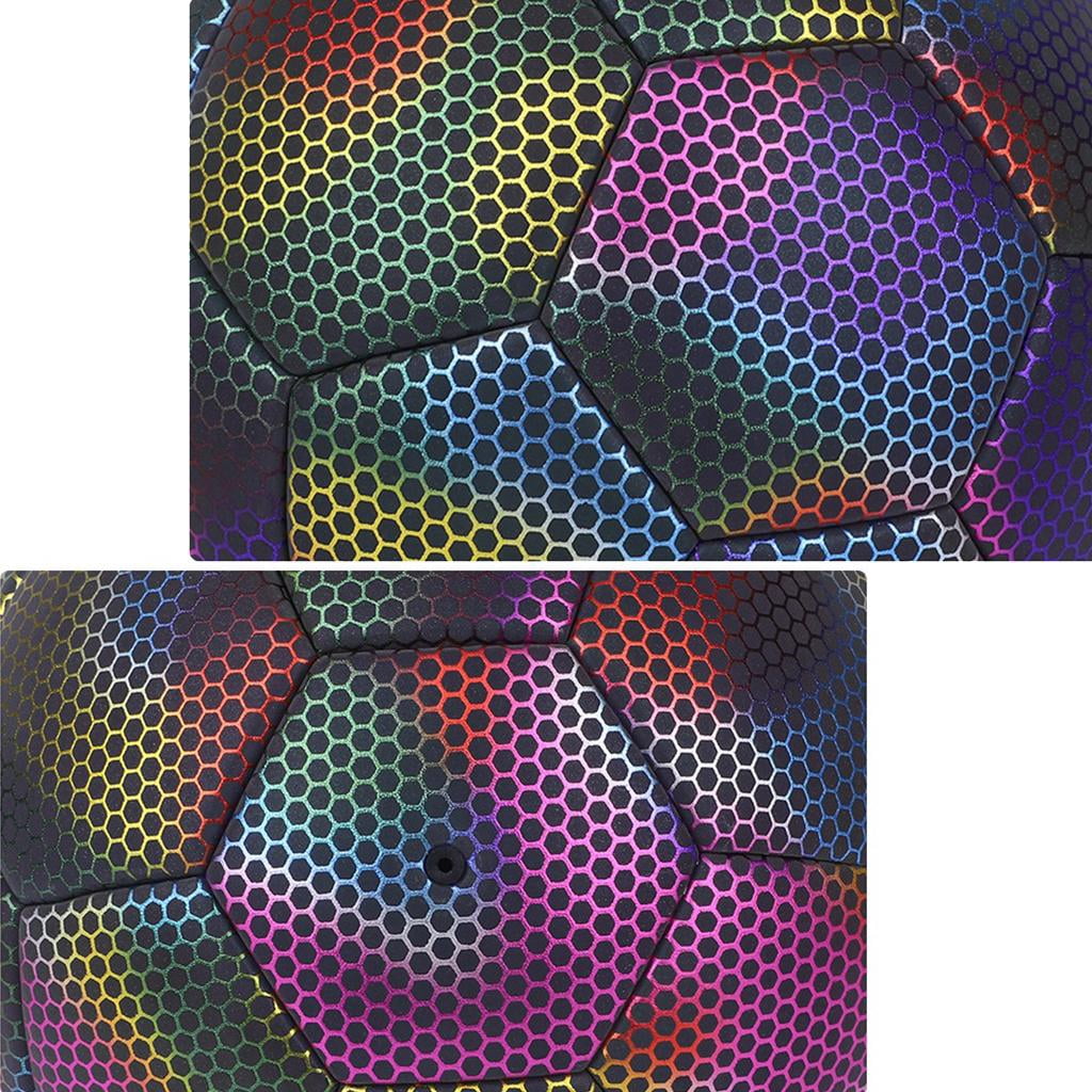 Yihuala Football Training Balls Reflective Football Soccer Glow Size 4/5 Football for Night Game