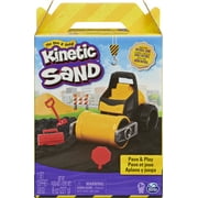 Kinetic Sand, Pave & Play Construction Set with Vehicle and 8oz Black Kinetic Sand, for Kids Aged 3 and up