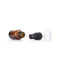 thumbnail image 4 of Paquete de 15 minibotellas de viaje de plástico vacías de color ámbar con niebla fina, atomizador cosmético de maquillaje recargable portátil, botella de tamaño de viaje, 4 of 5