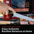 thumbnail image 5 of Brazilian Flame Brazilian Gas Rotisserie Grill with 3 Skewers and Upper Tray in Red, 5 of 19