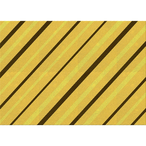 Ahgly Company Indoor Rectangle Patterned Golden Yellow Area Rugs, 3' x 5'