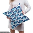 thumbnail image 5 of Ambesonne Geometric Fabric by the Yard Upholstery, Penrose Triangle, 1 Yard, Pale Blue Navy Blue, 5 of 5
