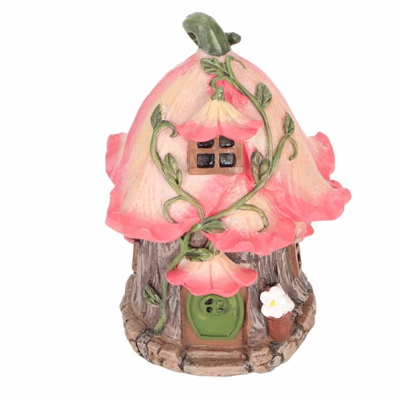 Casa De Hadas De Gnomo, Estatuilla De Casa De Gnomos De Jardín De Resina, Impermeable, No Destiñe, Duradera Para Patio