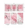 thumbnail image 5 of Eucalyptus Pink Kitchen Curtain Valances for Windows Farmhouse Short Curtains, Stripes Bottle Flower Cactus Plant Rod Pocket Valance Curtain for Bedroom Cafe Living Room 54"x18", 5 of 8