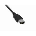 thumbnail image 2 of Cable Leader 10ft FireWire 400 Cable IEEE-1394a 6-Pin to 4-pin Male to Male Data Transfer Cable, Black, 2 of 5
