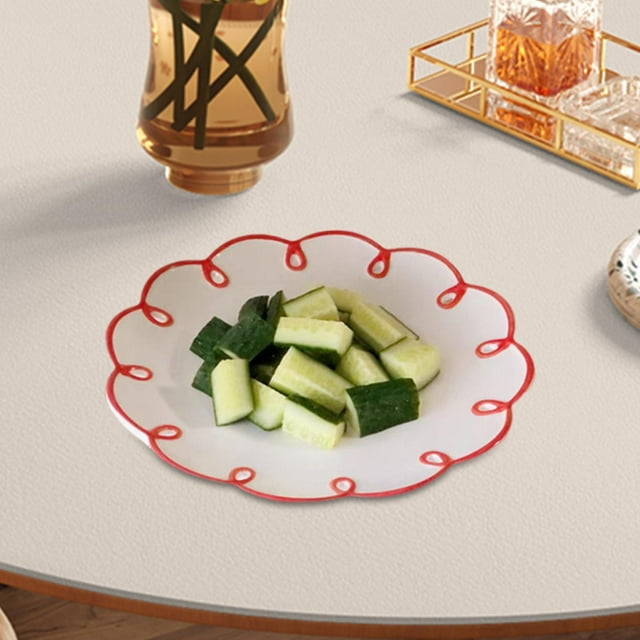 Plato de postre de cerámica, plato de estilo coreano, apilable para servir, centro de mesa para pasteles, acompañamientos, galletas y cena