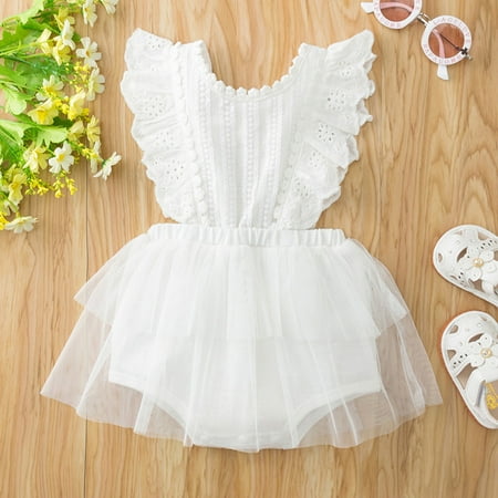 

Baby Girl Dress Princess Party Pearl Lace Tulle Flower Toddler Kid Lace Tutu Bow Dresses