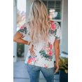 thumbnail image 1 of ABPHQTO Camiseta con cuello en V y estampado floral vintage para mujer, 1 of 5