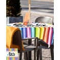 thumbnail image 5 of Fsddascl Colorful Pencils Outdoor Tablecloth - 60x60 Inch Square Dining Table Cover, Dog Paws Back to School Cute Waterproof Outdoor Table Cloth with Umbrella Hole & Zipper for Picnic/Patio/Party, 5 of 7