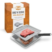 Yukon Glory BBQ 'N SERVE Stainless Steel Wide Outdoor Grill Basket Set