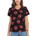 thumbnail image 1 of Spider-Man T-Shirt à Manches Courtes Col en V pour Femmes, 1 of 7