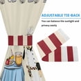 thumbnail image 4 of Chef Door Curtains for Door Window, French Sidelight Front Back Door Curtains With Tieback, Red Fruit Cake Hat Kitchen Gourmet Vintage Kitchen Rod Pocket Drapes Panel, 25"x40", 4 of 5