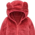 thumbnail image 6 of Savings Clearance 2024! TAGOLD Kids Coats Toddler Baby Boys Girls Solid Color Plush Cute Bear Ears Winter Hoodie Thick Coat Jacket, 6 of 6