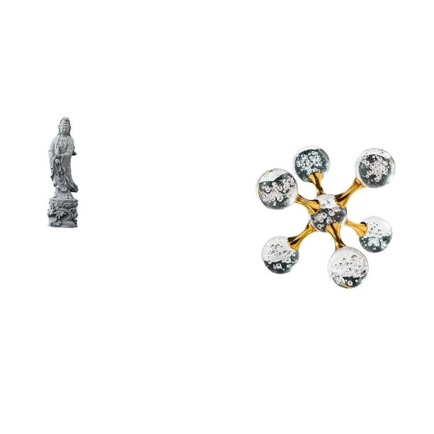 Estatua De Esfera De Burbuja De Guan Yin, Adorno De Piedra Coleccionable, Escultura Decorativa Moderna Budista De Feng Shui Chino Para Interior, Pasillo, Dormitorio, Chimenea, Escritorio,
