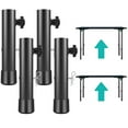thumbnail image 1 of 4Pcs Folding Table Leg Extenders Heavy Duty Steel Folding Table Leg Risers with Fixing Bolts 2/4 Rise Levels Adjustable Table Height  Extenders for Folding Tables Straight and Bent Legs, 1 of 9