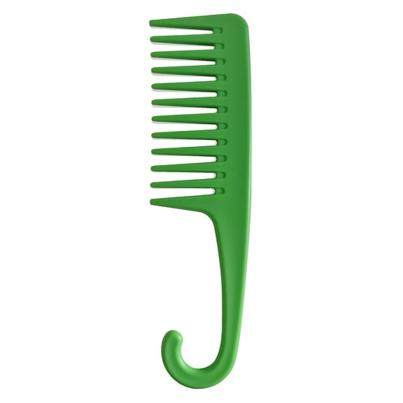 Wide Tooth Comb Detangling Hair Brush, Premium Care Handgrip Comb, Apply to For Curly, Wet, Dry, Thick Hair Etc （green)