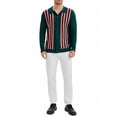 thumbnail image 2 of Men's Long Sleeves Button Down Printing Knitted Polo Shirts XL Green, 2 of 6