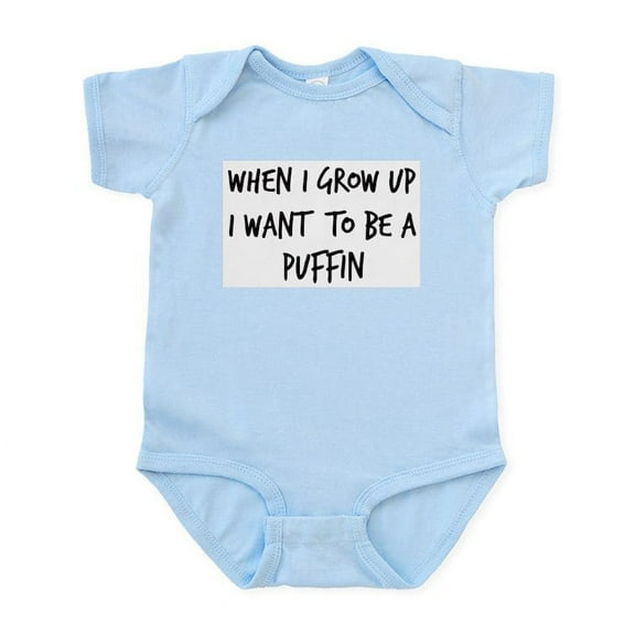 CafePress - Grow Up Puffin Infant Bodysuit - Baby Light Bodysuit, Size Newborn - 24 Months