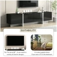 thumbnail image 2 of EUROCO Mid-Century Modern TV Stand Up to 80" Contemporary Rectangle ,Unique Style TV Console Table with Cabinet&High Gloss UV Surface for Living Room Bedroom, 2 of 6