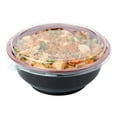 thumbnail image 2 of Tamper Tek 24 oz Round Black and Red Plastic Medium Asian Panda Bowl - with Clear Lid, Microwavable - 6 1/2" x 6 1/2" x 2 1/2" - 200 count box, 2 of 11