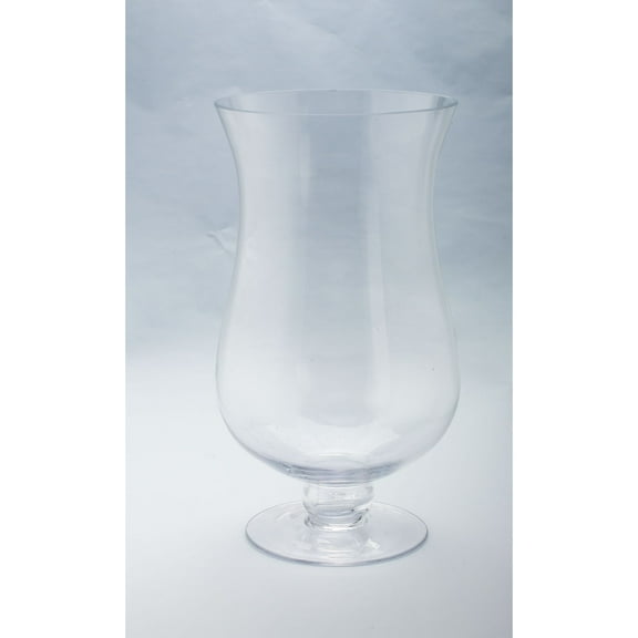 CC Home Furnishings Handblown Glass Hurricane Pillar Candle Holder - 16” - Clear