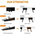 thumbnail image 5 of Garage Storage System with 6 Adjustable Hooks and 3 Heavy Duty Tracks, Black Wall Mount Tool Organizer Rack for Garden Tools, 5 of 6