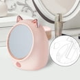 thumbnail image 1 of Caja de almacenamiento de maquillaje con espejo, estuche de cosméticos, espejo de mesa con rotación de 360 grados, organizador de joyas para tocador, Rosa Fernando Espejo organizador de maquillaje, 1 of 8