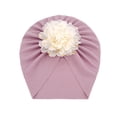 thumbnail image 2 of Shenmeida Newborn Baby Girl Threaded Bronzing Flower Hat Cotton Baby Bow Beanie Spring Hats for Toddler, 2 of 5