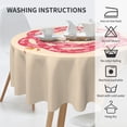 thumbnail image 6 of XMXT Waterproof Round Table Cloth, Evil Pink Cartoon Eye Tablecloth Polyester Table Cover for Home Kitchen Dining Party Room Decor, 60 inches, 6 of 8