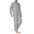 thumbnail image 2 of Sikiie Gary Mens Pajama Set, Soft Warm Long Sleeve Sleepwear, Cozy Button-Down Pjs for Men-XX-Large, 2 of 7