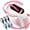 pink, variant on E975 Handheld 3D Embossing Label Maker, Manual Portable Emboss Label Printer with 6 Rolls Waterproof Color Tapes, 48 Character Dial European Accent & Currency Symbols, No Battery Required