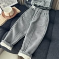 thumbnail image 2 of miqiqism Footed Pants for Kids Roomy Fit Pull on Bottoms Trousers 100% Cotton Solid Color Elastic Waist Bottom Pants Harem Pantfor Toddler Baby Boys Girls,02_Dark Gray, 2 of 3