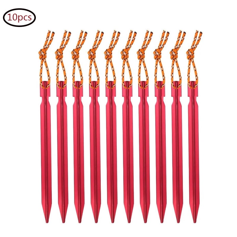 Kit De 10 Boucles à Ressort Pour Camping – Crochets En Arête De Poisson + Mousquetons D – Rouge, Pour Planches Bois
