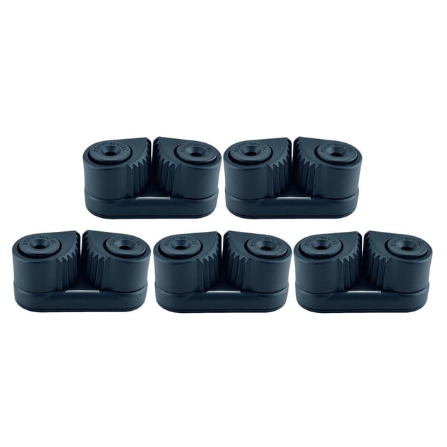 5pcs Cam Cleat Fairlead Equipo de navegación apto para 3-12 mm de diámetro. Cuerda Negra Cola Tacos de levas para navegar 2020 EE. UU.