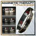 thumbnail image 5 of EOEMY Men Women Therapeutic Energy Healing Magnetic Bracelet Therapy Arthritis Jewelry-Silver Black, 5 of 9
