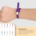 thumbnail image 1 of 100 Pcs Bracelet ID Multicolore Accessoires de Voyage Multi-Usages Parc d'Attractions Bandes Anti-Perte Pendentif Bracelet Unique Noir, 1 of 7
