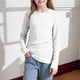thumbnail image 4 of Camisas lisas de manga larga para niñas, lindas blusas casuales elegantes con cuello redondo, ropa, camisas de cuello redondo, top de poliéster para niñas, 4 of 8