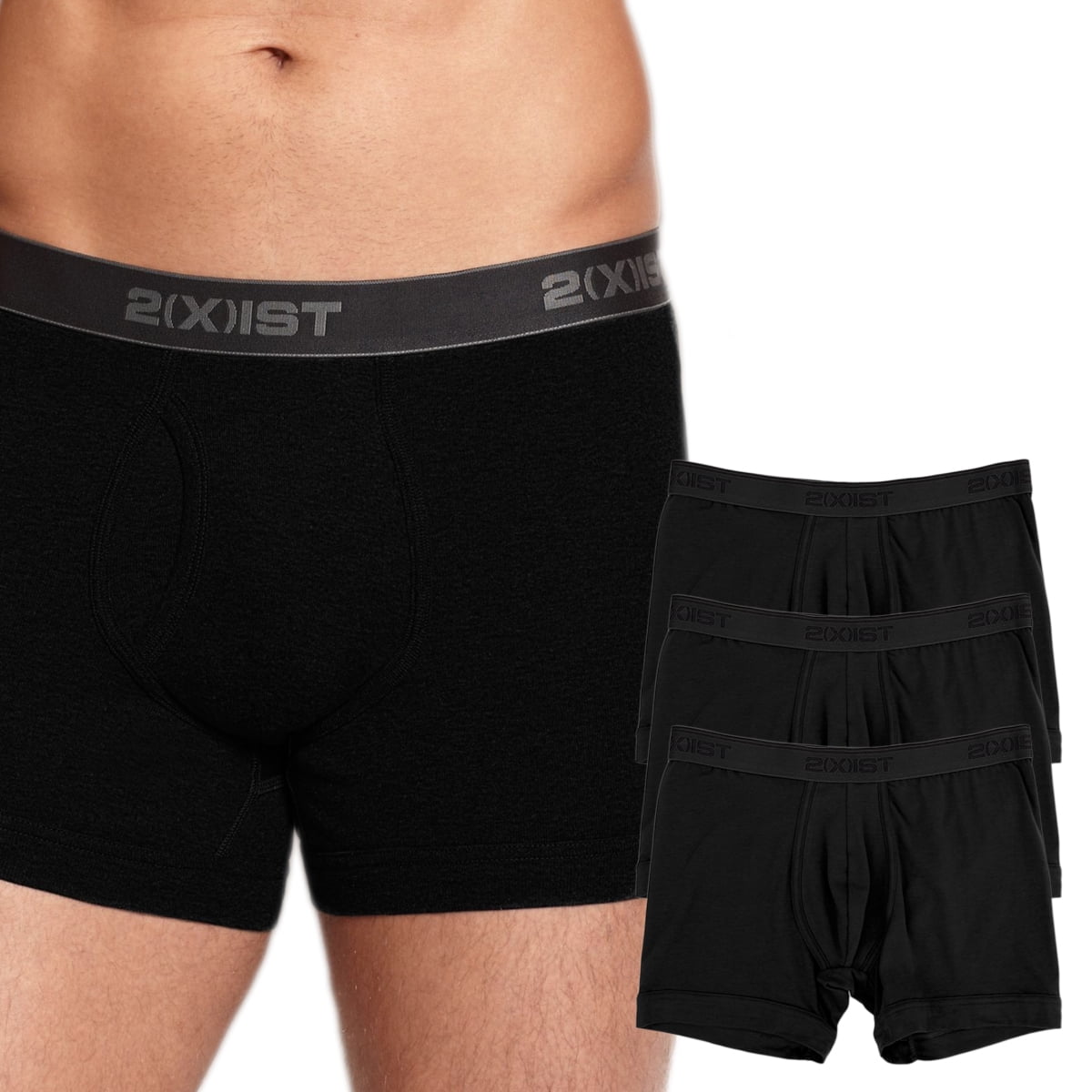 2(X)IST 2(x)ist 3 Pack Essential Men’s Boxer Briefs 100 Cotton Seamless Underwear Walmart