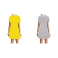 thumbnail image 1 of Lot de 2 (Gris 1 Pcs et Jaune 1 Pcs) Robe Multipack pour Femmes Robe Décontractée pour Femmes Manches Courtes Rendez-Vous Plage Décontractée Été Travail Robes Robe Ample, 1 of 5