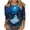 Multicolor#vintage halloween graphic tees for women, variant on Yeaiivve 3/4 Sleeve Tunic Tops for Women Halloween Spider Web Printed Tee Plus Size Casual Loose Fit T-Shirts Soft Crewneck Holiday Graphic Tees XL
