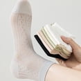 thumbnail image 3 of Voska Women's Seamless Mesh Ankle Socks Thin Breathable Moisture Wicking Odor Control Casual Daily Socks Light Gray One Size, 3 of 3