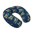 thumbnail image 2 of KLL Skateboard Rides Cartoon Lobster Pattern Memory Foam Cervical Neck Pillow Versatile U-Shaped Pillows for Home/Office/Camping/Travelling/Soft Washable Cover, 2 of 8