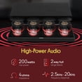 thumbnail image 4 of Altavoces para coche Pyle PLTWVS, 6 vías, 200 W, cable negro, 4 of 8
