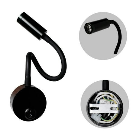 3w Led Wall Lamp Flexible Mounted Night Reading Light For Bedroom Canada - Wall Reading Light Australia 3w Led Wall Lamp Flexible Mounted Night Reading Light For Bedroom Canada - Wall Reading Light Australia