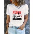 thumbnail image 2 of T-Shirt Graphique Araignée Décontracté pour Femmes - Col Rond Manches Courtes Confortable, Parfait pour l'Été et le Sport, 2 of 8