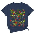 thumbnail image 3 of YDLCAFD T-Shirt d'Été Décontracté Imprimé à Manches Courtes Col Rond pour Femmes, 3 of 3