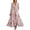 Pink, variant on Women's Chiffon Maxi Dress, Floral Print V-Neck Long Sleeve Pleated Formal Dress for Spring Summer Wedding & Party, 1PC, S-XXXL