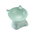 thumbnail image 1 of Cuenco para gatos , ligero, portátil, antideslizante, protección del cuello, alimentador inclinado para mascotas Verde jinwen Cuenco para mascotas, 1 of 8